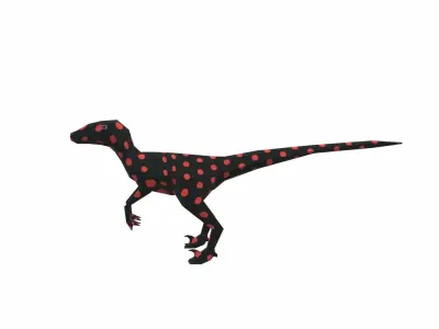 Dinosaur Cartoon - 02 Low-poly 3D model