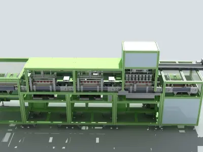 Industrial Equipment 20 - Automatic Testing Production Line 3D model