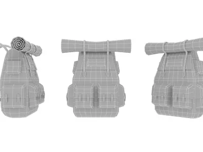 Backpack 3D Low Poly  Free low-poly 3D model