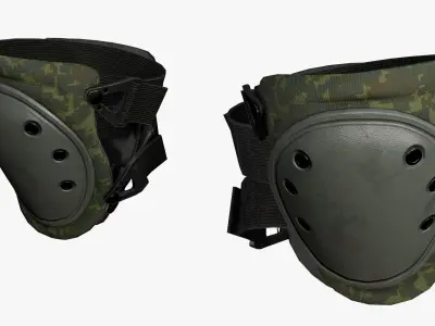 Tactical Knee Pads Low-poly 3D model
