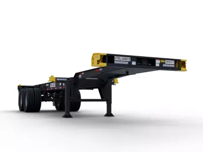 Hyundai 20-40 Tandem 6-pin Chassis Low-poly 3D model