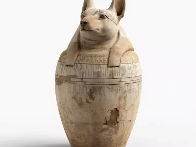 Ancient Egyptian Canopic Jar 3D Prop 3D model