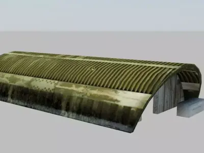 Bunker military shelter Free low-poly 3D model