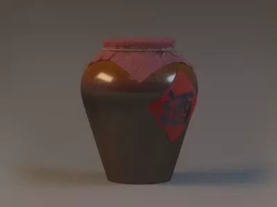 pitcher Jar bottle Jug liquor Wine Jar antique art water wine 3D model