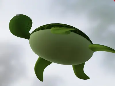 a cute Turtle  Low-poly 3D model