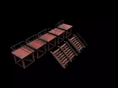Industrial Platform 3D model get