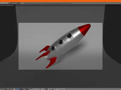 Cartoon rocket 3D model