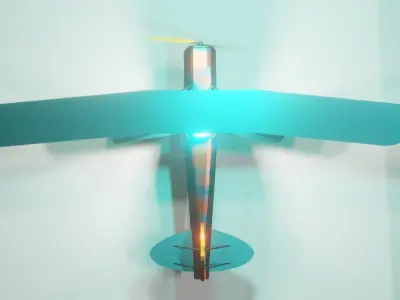 this is a model of a aircraft made in blender 3D model