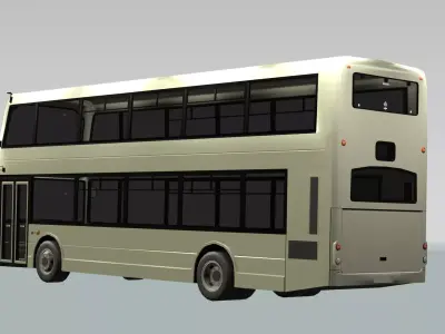 British Double Decker Bus Low Poly Game Vehicle Modern Low-poly 3D model
