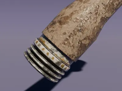 M24 World War 2 German Grenade Low Poly Game Ready Asset Low-poly 3D model