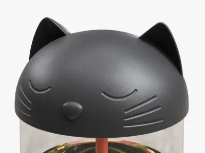 Cat-shaped teapot 3D model