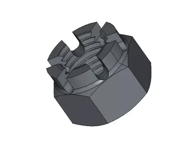 M24 Castle Nut 3D model