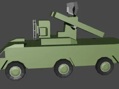 9k33 Wasp Low-poly 3D model