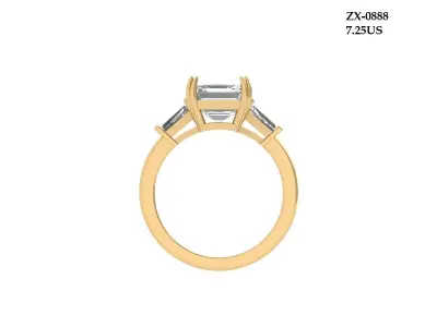 3-Stone-Ring 3D print model get