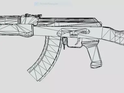 AK-47 Gun 3D model