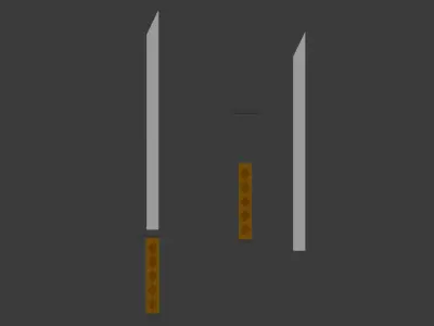 Low Poly 3D Cartoon Sword Low-poly 3D model