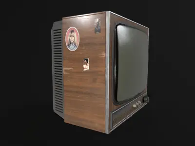 Soviet TV Vesna 304 Low-poly 3D model