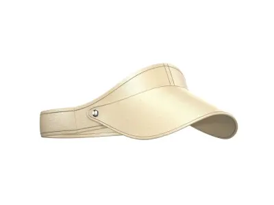 Yellow Visor Cap 3D model