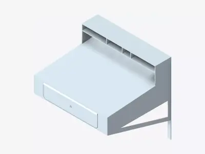 Desk - Wall Mount - Locka Low-poly 3D model