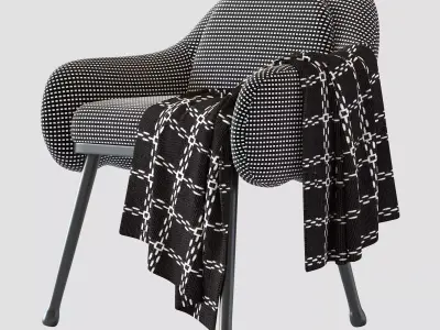 Corolla 270 White Armchair by Cristina Celestino 3D model
