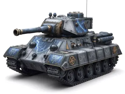 Thunder Strike Siege Tank 3D Model Mystical War Machine Low-poly 3D model