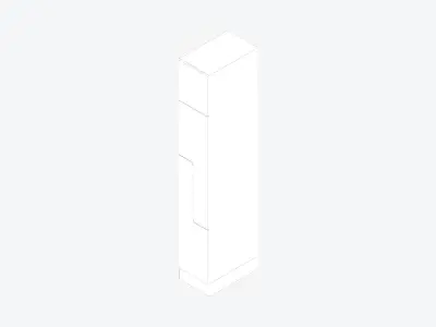 Locker - Laminate - Integral - Step - Bag Bottom Low-poly 3D model