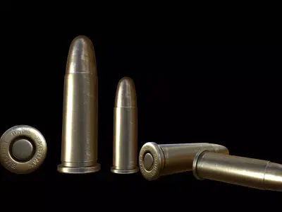 9mm bullet Low-poly 3D model