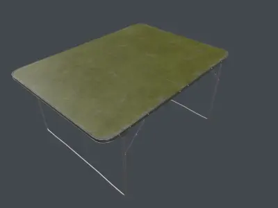 3D Military metal table model Free low-poly 3D model