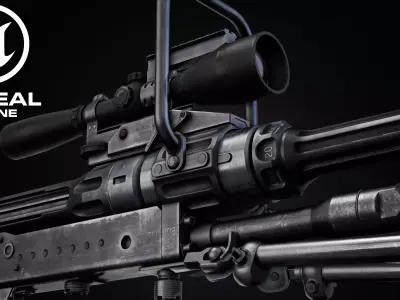 Rifle NTW-20 Low-poly 3D model