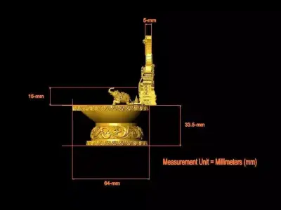 Diya stl file 3D print model