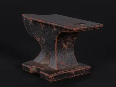 Rusty Anvil Low-poly 3D model