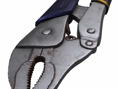 Lock Grip Plier Low Poly Low-poly 3D model