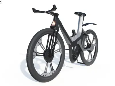 Modern  Electric Bicycle 8K Low-poly 3D model