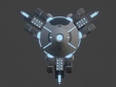 Fighter Spaceship 3D model purchase