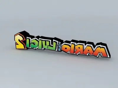 Mario And Luigi 2 - Text Logo 3D model