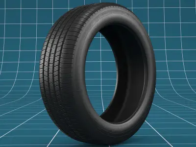 Car tire 02 3D model