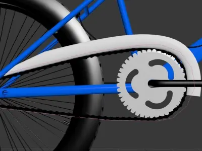Bicycle bike in software Low-poly 3D model