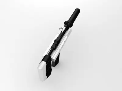 gun 001-5  Low-poly 3D model