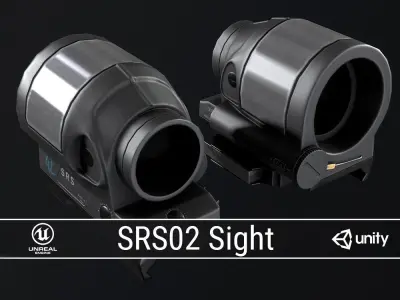 PBR Tactical Sights Pack Low-poly 3D model