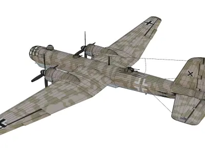 Heinkel He 177 Greif Low-poly 3D model