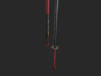 Japan Katana Low-poly 3D model