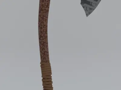  Viking Axe Low-poly 3D model