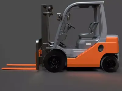 Toyota Industrial Forklift - Professional 3D Model 3D model