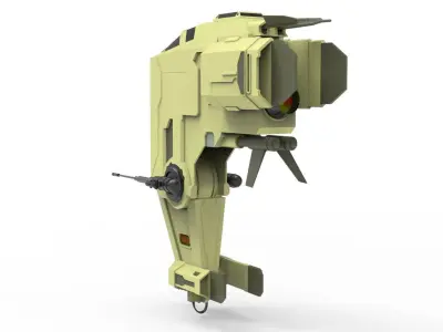 Spaceship 001 3D model by jaggeduniverse