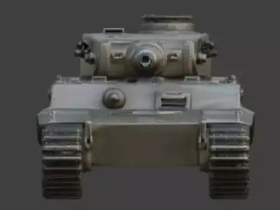 WWII Heavy Tank  Low-poly 3D model