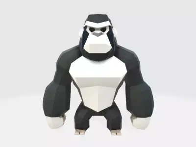 Lowpoly gorilla Low-poly 3D model purchase