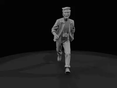1-87 HO Figure 1950 Teen Running Printable STL 3D print model