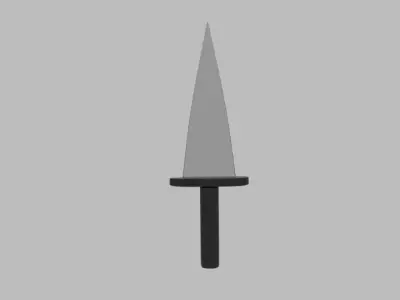 Low Poly Knife 5 sword Free low-poly 3D model