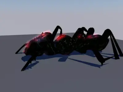Fierce looking electronic ant Free low-poly 3D model