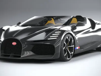 Bugatti W16 Mistral 2024 3D model buy